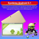 Tablette Tactile Android 14.1 Pouces 4G LTE 4GB RAM 128GB ROM Dual SIM GPS Caméra 13MP Batterie 7000mAh