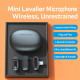 L08 Dual Mic 2 in 1 Live Streaming Wireless Lavalier Noise Reduction Microphone, Type:8 Pin(Black)