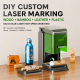 Daja C1 Ultra Blue Laser Lightweight Engraver Machine, Model:Blue Laser 5W(EU Plug)