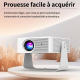 Vidéoprojecteur Android Compact WiFi 6 Rotation 360 Degrés Projection Plafond HDMI USB Prise EU