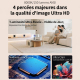 Vidéoprojecteur Android Compact WiFi 6 Rotation 360 Degrés Projection Plafond HDMI USB Prise EU
