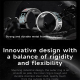 Bague Connectée Taille 11 Or Contrôle Gestuel Surveillance Santé Modes Sportifs Multiples Étanche IP68 Compatible Android iO