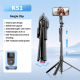 Perche À Selfie Avec Trépied Bluetooth 185 Cm Ouverture Automatique Pour Streaming Et Vlog Connexion Android iOS - www.yonis-...