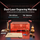 DAJA A6 Pro Enclosed Small Laser Engraving Machine, Specification:Infrared Laser 1W(EU Plug)
