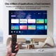 Vidéoprojecteur Smart Android 11 720P WiFi Double Bande Bluetooth Correction Trapézoïdale 4 Points - www.yonis-shop.com