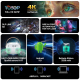 Vidéoprojecteur Portable Android DLP Full HD 1080p 300 ANSI Avec Batterie Autofocus WiFi Double Bande