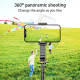 Perche À Selfie Premium En Alliage D'Aluminium Avec Double Lumière De Remplissage Rétractable 1.1m Pour Photos Et Vidéos