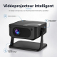 Vidéoprojecteur Android 14 LCD 720P 150 ANSI Avec WiFi Bluetooth Et Correction Trapézoïdale 4 Points - www.yonis-shop.com