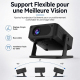 Vidéoprojecteur Android 14 LCD 720P 150 ANSI Avec WiFi Bluetooth Et Correction Trapézoïdale 4 Points - www.yonis-shop.com