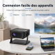 Vidéoprojecteur Android 14 LCD 720P 150 ANSI Avec WiFi Bluetooth Et Correction Trapézoïdale 4 Points - www.yonis-shop.com