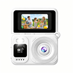 Mini Caméra De Poche Pour Selfies Et Vidéo Pour Étudiants Écran Orientable À 180° Éclairage Intégré Vidéo 1080P