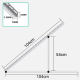 Support Triangulaire Pliable Pour Panneau Solaire 41 Pouces En Aluminium AL6005-T5 Anodisé Avec Fixations Inox