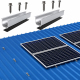 Rail En Aluminium En U Pour Support De Montage Photovoltaïque Argent 20 Cm Alliage 6005 T55 Résistant À La Corrosion