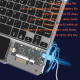 Clavier Pour Tablette Sans Fil RGB Rétroéclairé Bluetooth Compatible Multi-Dispositifs Avec Pavé Tactile Et Longue Autonomie ...