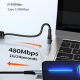 Câble De Charge Et De Données Type C Vers 8 Pin Et Type C PD 27 W À Ressort Rétractable 1.5 M 480 Mbps