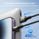 Câble USB-C Vers 8 Pin Charge Rapide 30 W Et Données 2 M Nylon Tressé 10000 Flexions