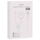 Câble Chargeur 2 En 1 USB 8 Pin Et Montre Magnétique Charge Deux Appareils Longueur 1,2 MFacile À Transporter