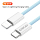 Câble USB C Vers 8 Pin Pour Charge Rapide Et Transfert De Données 27 W 480 Mbps Tressé Résistant 1 M Blanc