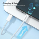 Câble USB C Vers 8 Pin Pour Charge Rapide Et Transfert De Données 27 W 480 Mbps Tressé Résistant 1 M Blanc