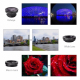 Objectif smartphone trois en un noir avec d&eacute;monstration des rendus fisheye, grand angle et macro. - Yonis Y-of2