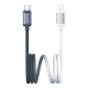 Câble USB-C Vers 8 Pin 30 W Pour Charge Rapide Tressé 1,2 M En Aluminium 480 Mbps Vert Violet