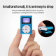 Lecteur MP3 Métallique Argenté Avec Écran Et Câble Écouteurs Intégrés Design Lavalier Portable