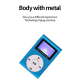 Lecteur MP3 Métallique Argenté Avec Écran Et Câble Écouteurs Intégrés Design Lavalier Portable