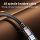 Câble De Charge Et De Données Type C Vers 8 Pin 30 W Tressé En Nylon Avec Affichage Numérique 480 Mbps 1,2 m