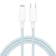 Câble USB-C Vers 8 Broches Charge Rapide PD 27W Tressé 1m Rose Avec Transfert 480Mbps