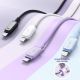 Câble USB C Vers 8 Pin Charge Rapide PD 20 W 120 Cm Blanc Pour Charge Et Données Simultanées À 480 Mbps En TPE Résistant