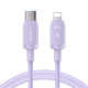 Câble USB C Vers 8 Pin Charge Rapide PD 20 W 120 Cm Blanc Pour Charge Et Données Simultanées À 480 Mbps En TPE Résistant
