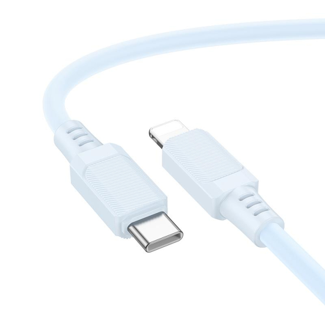 Câble De Charge Rapide Type-C Vers 8 Pin 27 W PD Avec Puce E-Marker Et Gaine Silicone 1 m
