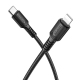 Câble De Charge Et De Données Type C Vers 8 Pin Pour Téléphone Charge PD 27 W Nylon Tressé 1 Mètre Noir