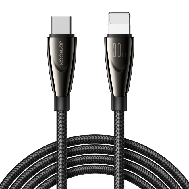 Câble USB Type C Vers 8 Pin À Charge Rapide 30 W PD Et Transfert De Données 480 Mbps En Nylon Tressé 1,2 m