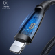 Câble USB Type C Vers 8 Pin À Charge Rapide 30 W PD Et Transfert De Données 480 Mbps En Nylon Tressé 1,2 m