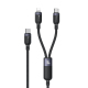 Câble De Charge USB-C Vers 8 Broches 2 En 1 100 W Pour Ordinateur Portable Et Téléphone Sortie 27 W Tressé 120 cm