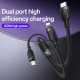 Câble De Charge USB-C Vers 8 Broches 2 En 1 100 W Pour Ordinateur Portable Et Téléphone Sortie 27 W Tressé 120 cm