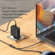 Câble De Charge USB-C Vers 8 Broches 2 En 1 100 W Pour Ordinateur Portable Et Téléphone Sortie 27 W Tressé 120 cm