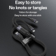 Câble De Charge USB-C Vers 8 Broches 2 En 1 100 W Pour Ordinateur Portable Et Téléphone Sortie 27 W Tressé 120 cm