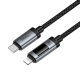Câble De Charge Rapide Et De Données Type C Vers 8 Pin PD27W Avec Écran OLED Et Puce E Marker 120 cm