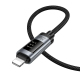 Câble De Charge Rapide Et De Données Type C Vers 8 Pin PD27W Avec Écran OLED Et Puce E Marker 120 cm