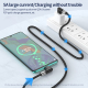 Câble USB-C Vers 8 Pin 30W Pour Charge Et Transfert De Données 480Mbps Double Coude 90° Tressé Nylon 0,5M