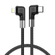 Câble USB C Vers 8 Broches À Double Coude 90° Pour Charge Et Transfert De Données 30 W 480 Mbps 1 m Nylon Tressé