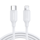 Câble USB-C Vers 8 Pin Pour Charge Rapide Et Transfert 20 W 480 Mbps 1 m PVC Flexible Renforcé Noir