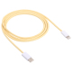 Câble USB-C Vers 8 Pin Pour Charge Et Données 20W Tressé Réversible 1 m Jaune Pour Appareils 8 Pin