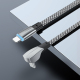 Câble USB-C Vers 8 Pin De Charge Rapide Et Données 3A 2 M Tressé En Nylon À Connecteur Coudé 480 Mbps