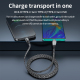 Câble USB-C Vers 8 Pin De Charge Rapide Et Données 3A 2 M Tressé En Nylon À Connecteur Coudé 480 Mbps