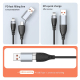 Câble 2 En 1 USB Ou Type C Vers 8 Pin Pour Charge Rapide Et Transfert De Données 30 W Gaine Tressée