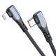 Câble USB C Vers 8 Pin De Charge Et Données 20W À Double Coude 90° En Nylon Tressé 1m