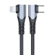 Câble USB-C Vers 8 Pin De Charge Et De Données 20 W À Double Coude 90° En Nylon Tressé 40 cm